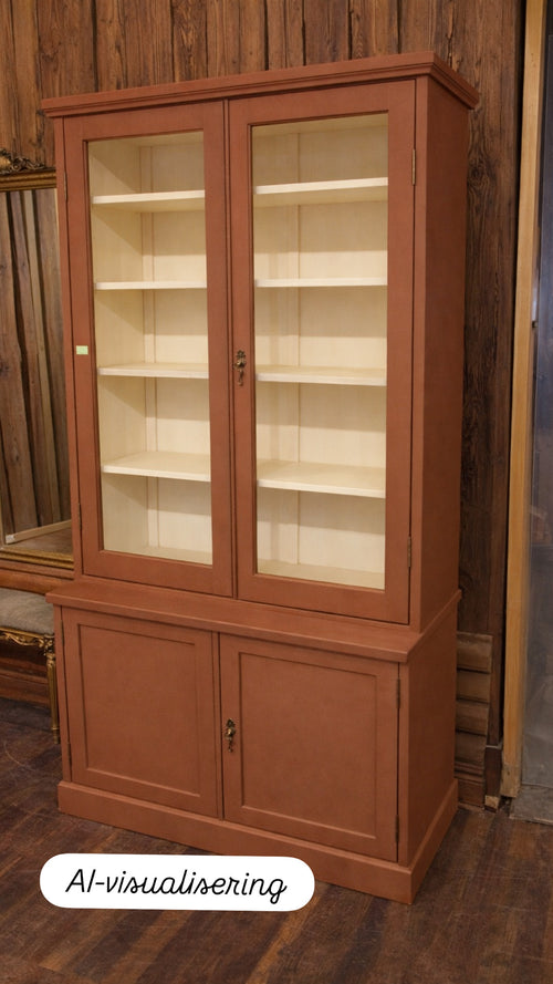 Äldre vitrinskåp - tvådelat